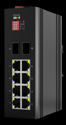 65 Serie Din Rail Industrial POE Switch Unmanagement 8 Port SFP Switch